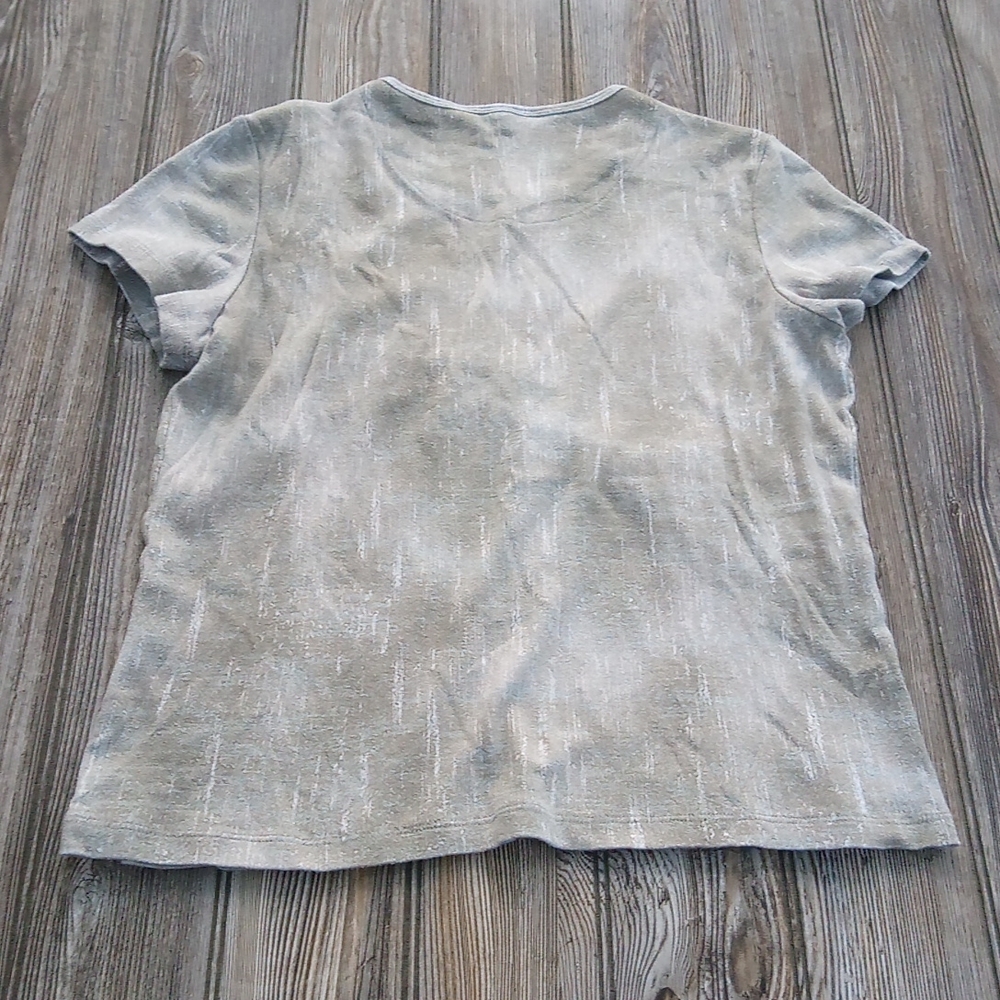 Crew Neck Short Sleeve Eccentric Pattern T-shirt Top - Picture 10 of 11